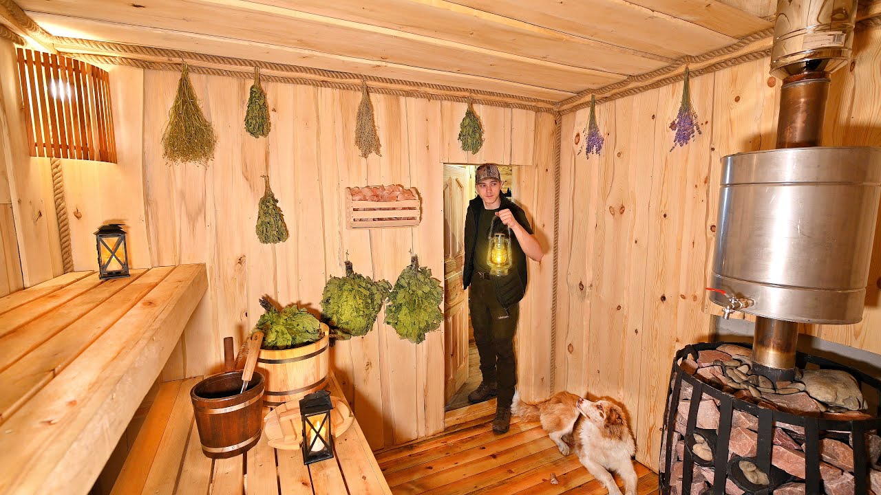 Off Grid Sauna in the Forest | I'm Making a Concrete Foundation For My New Log Home. img